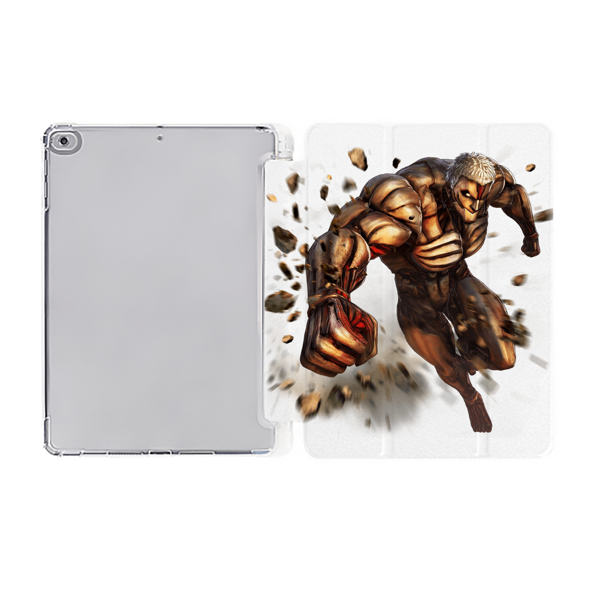 （画像用） 進撃の巨人 Attack on Titan IPad ケース ペン収納付き 三つ折りスタンド PUレザー×シリコン 対応機種9.5/10.5/10.9インチ